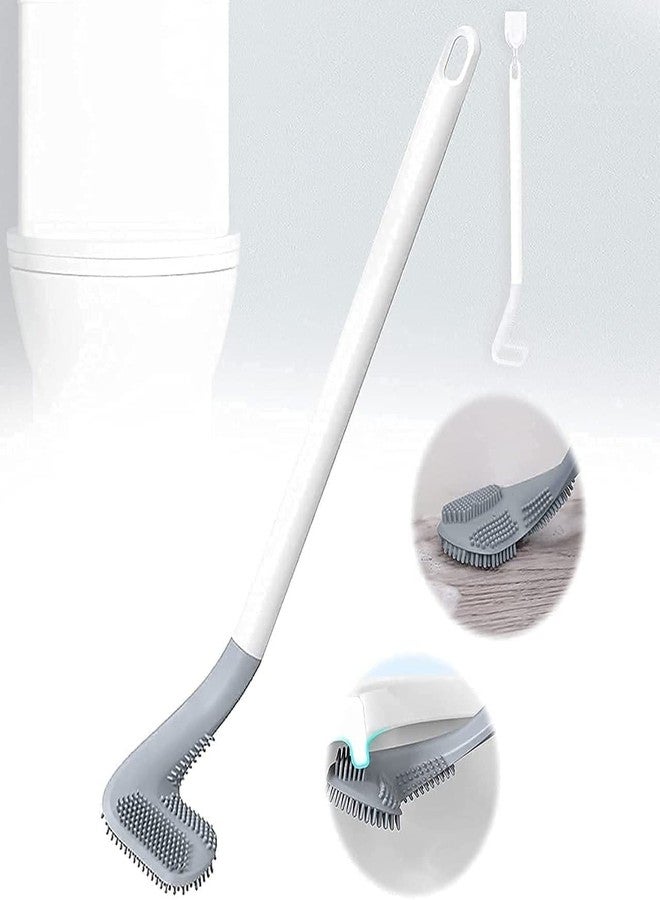 QUEBERS Silicone Golf Toilet Cleaner Brush with Magic Sticker Hook (1) - Image 1